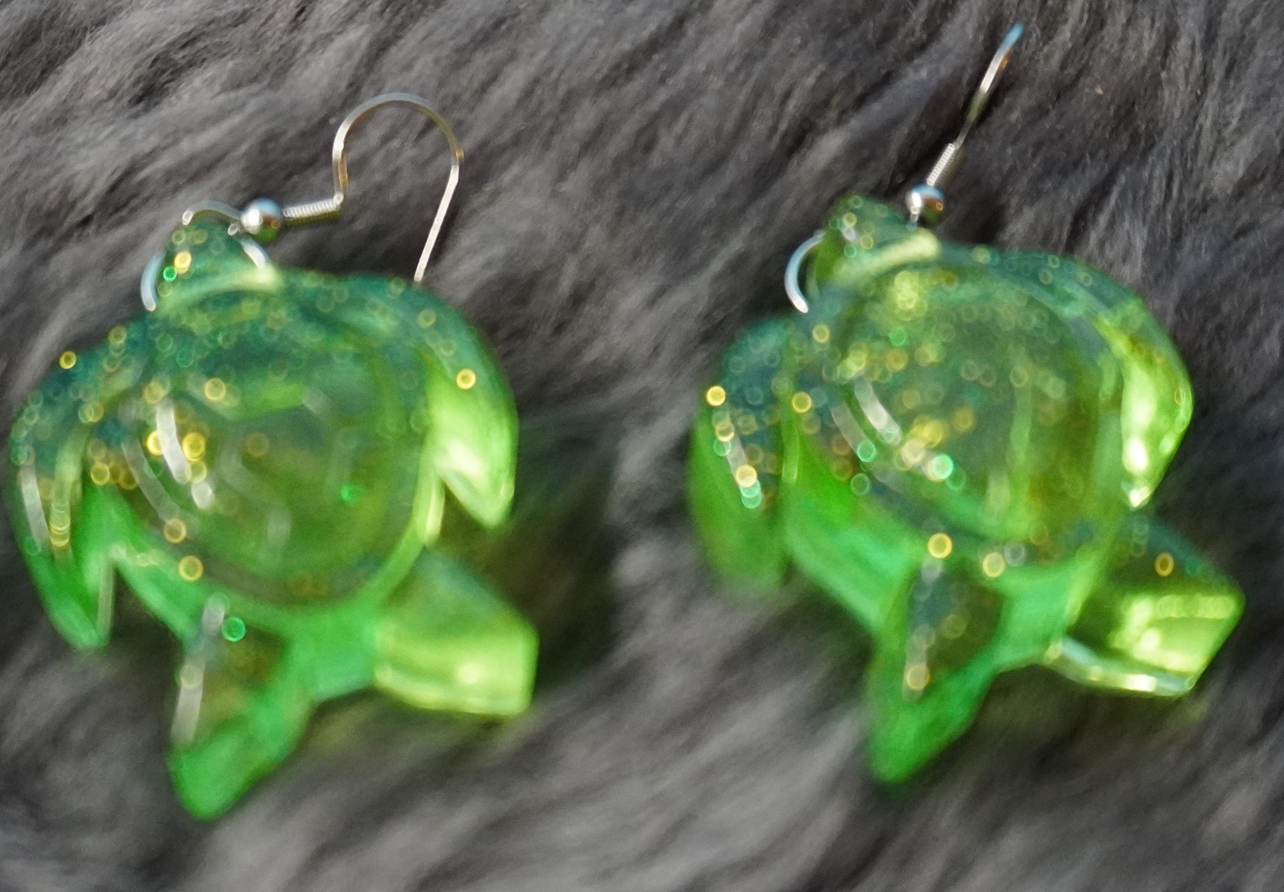earrings turtle green2
