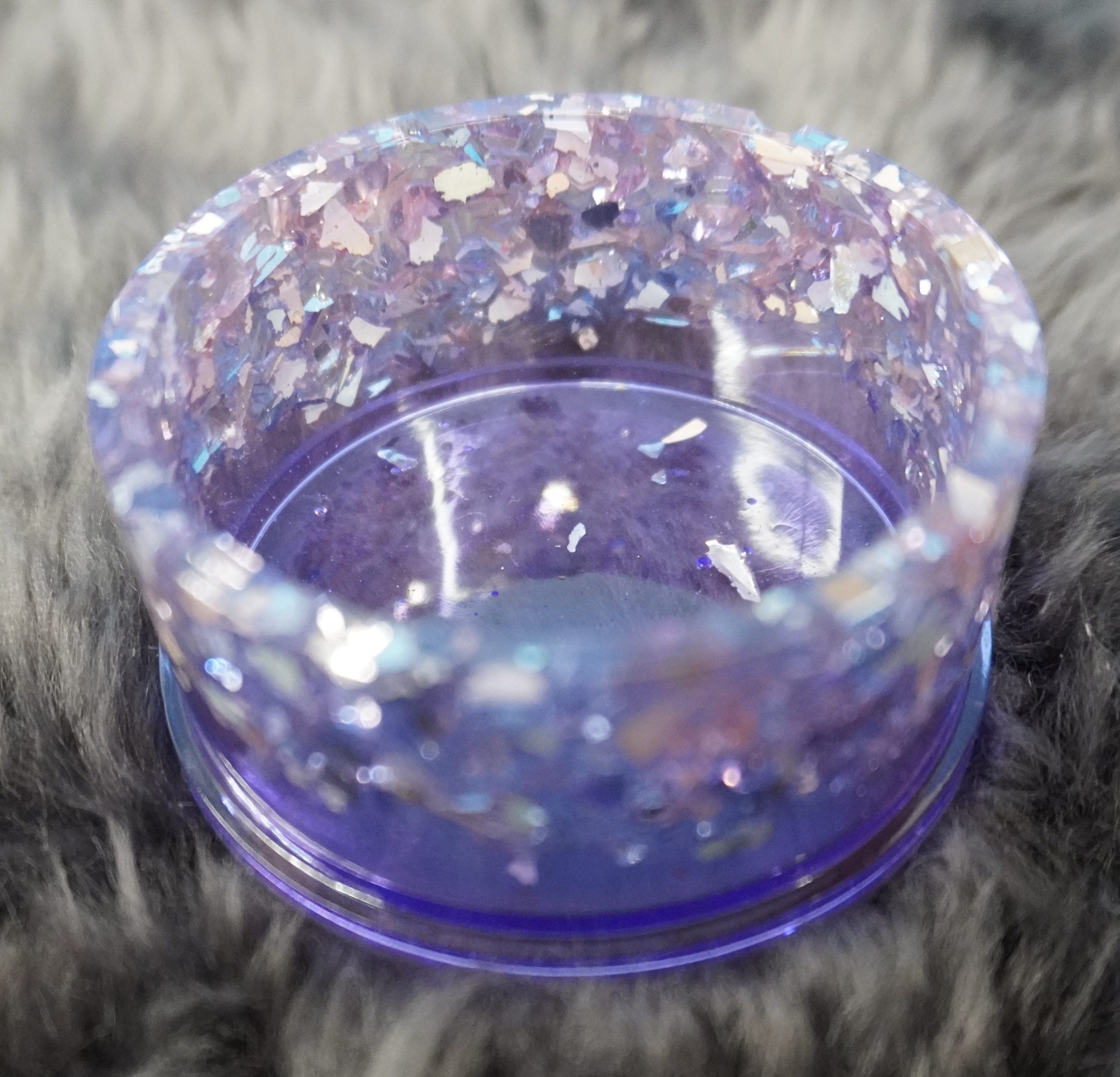trinket container purple sparkly