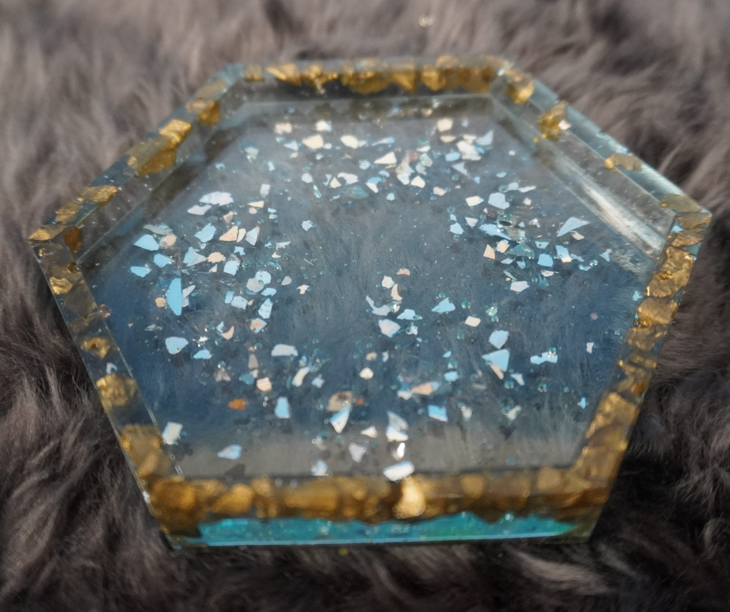trinket tray blue sparkly